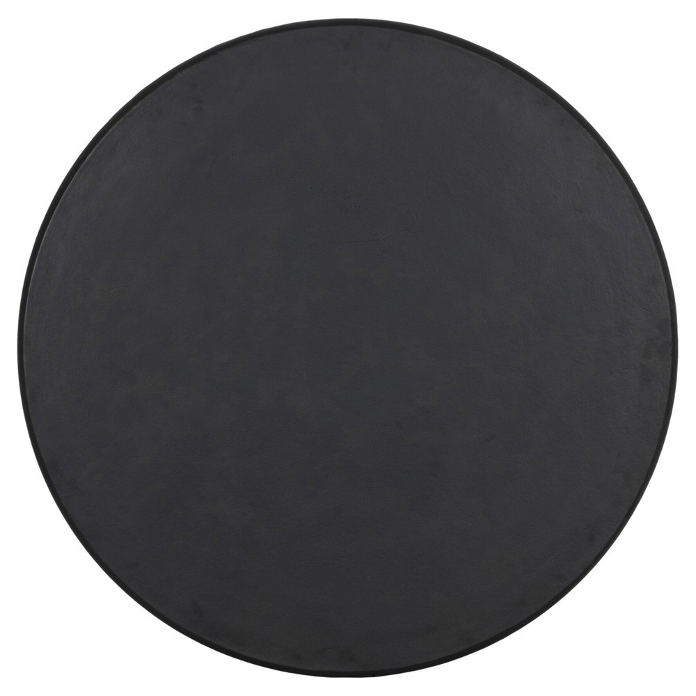 Brixton Modern Classic Distressed Bronze Aluminum Round Outdoor Dining Table - 42"|