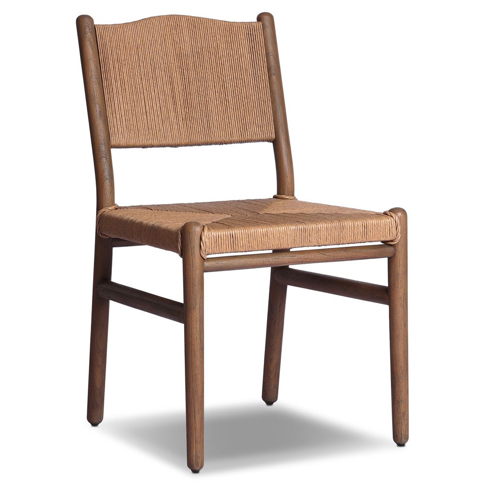 Hirom Updated Traditional Brown Wood Outdoor Dining Chair|