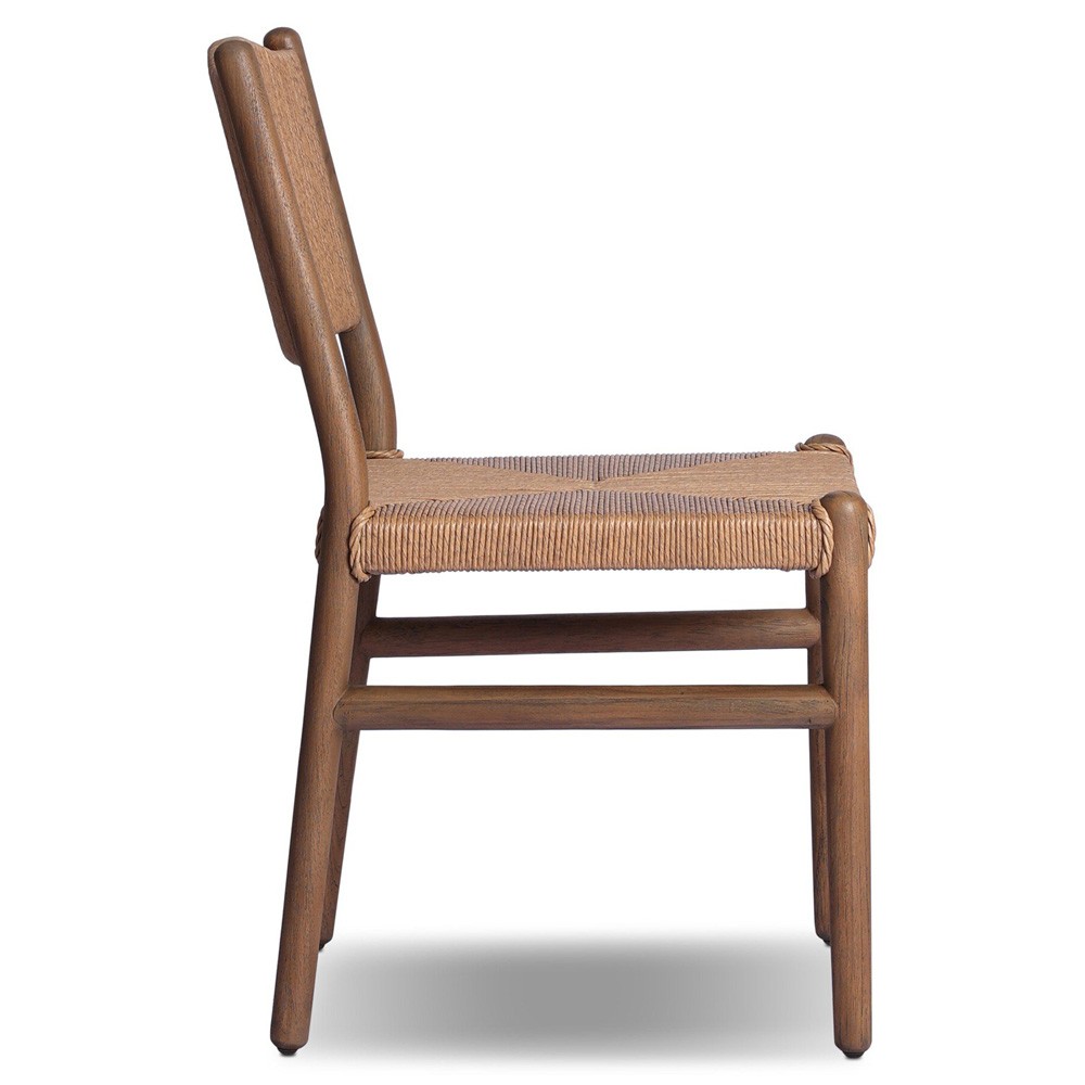 Hirom Updated Traditional Brown Wood Outdoor Dining Chair|