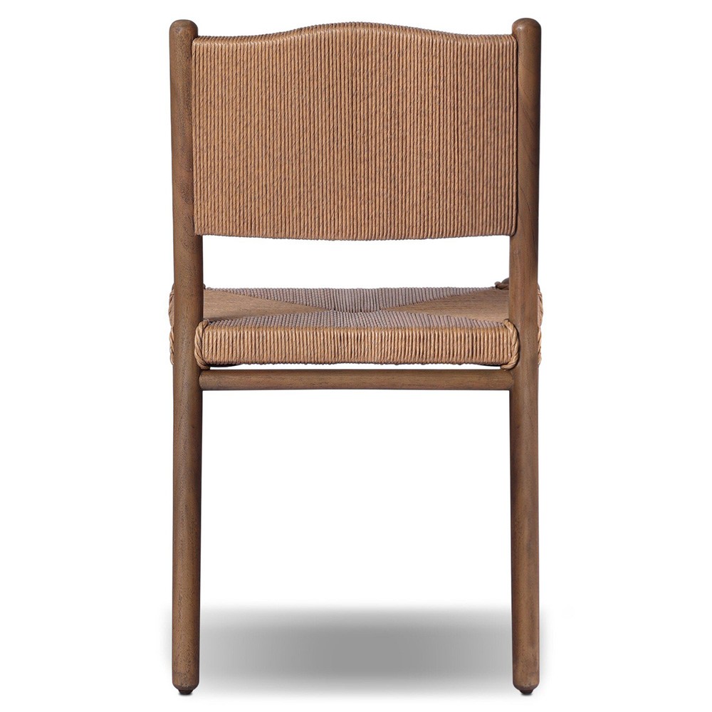 Hirom Updated Traditional Brown Wood Outdoor Dining Chair|