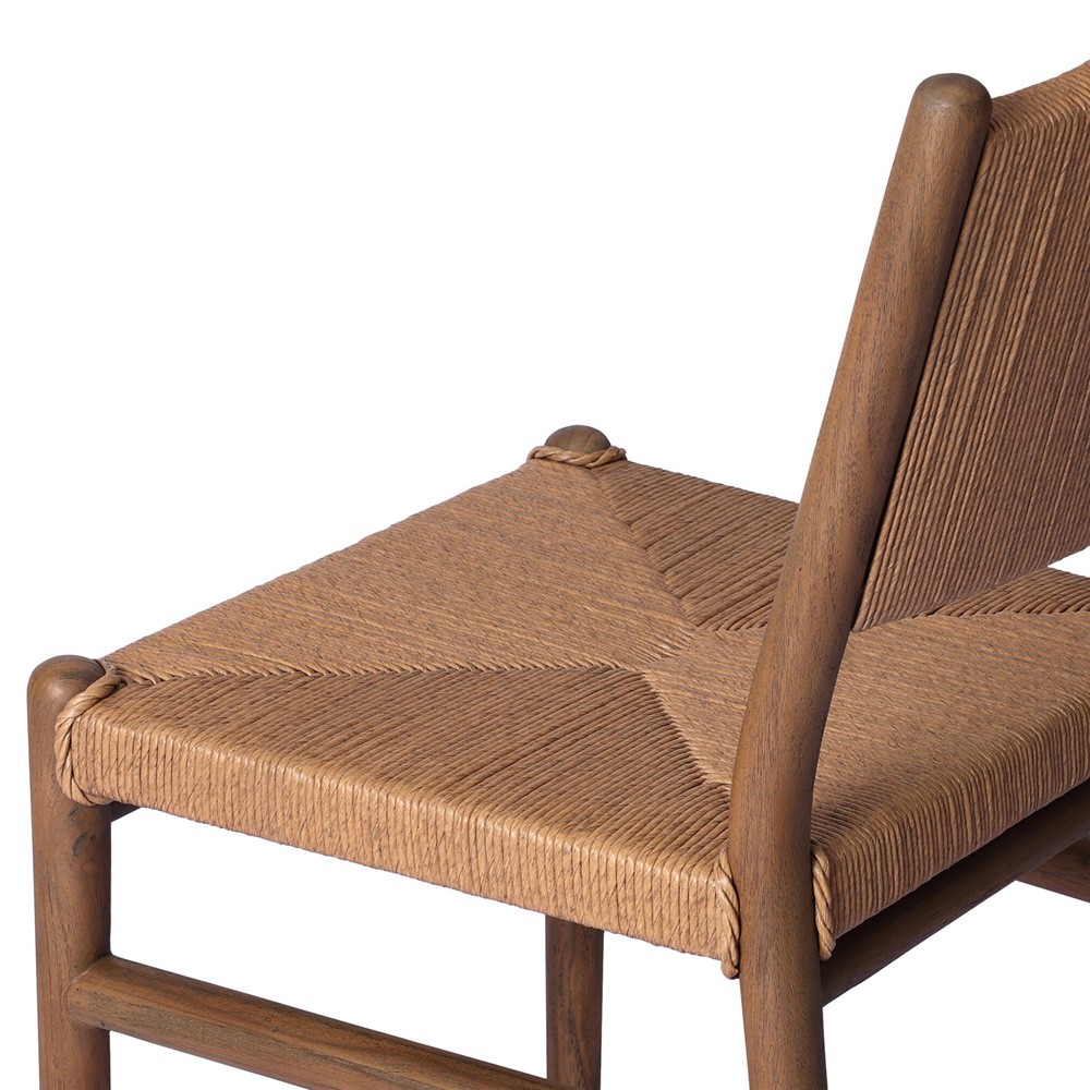 Hirom Updated Traditional Brown Wood Outdoor Dining Chair|