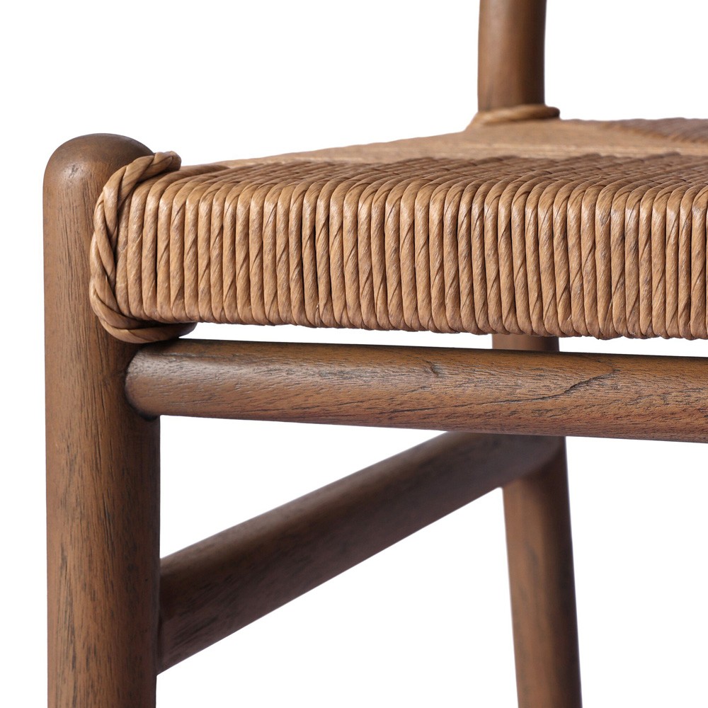 Hirom Updated Traditional Brown Wood Outdoor Dining Chair|