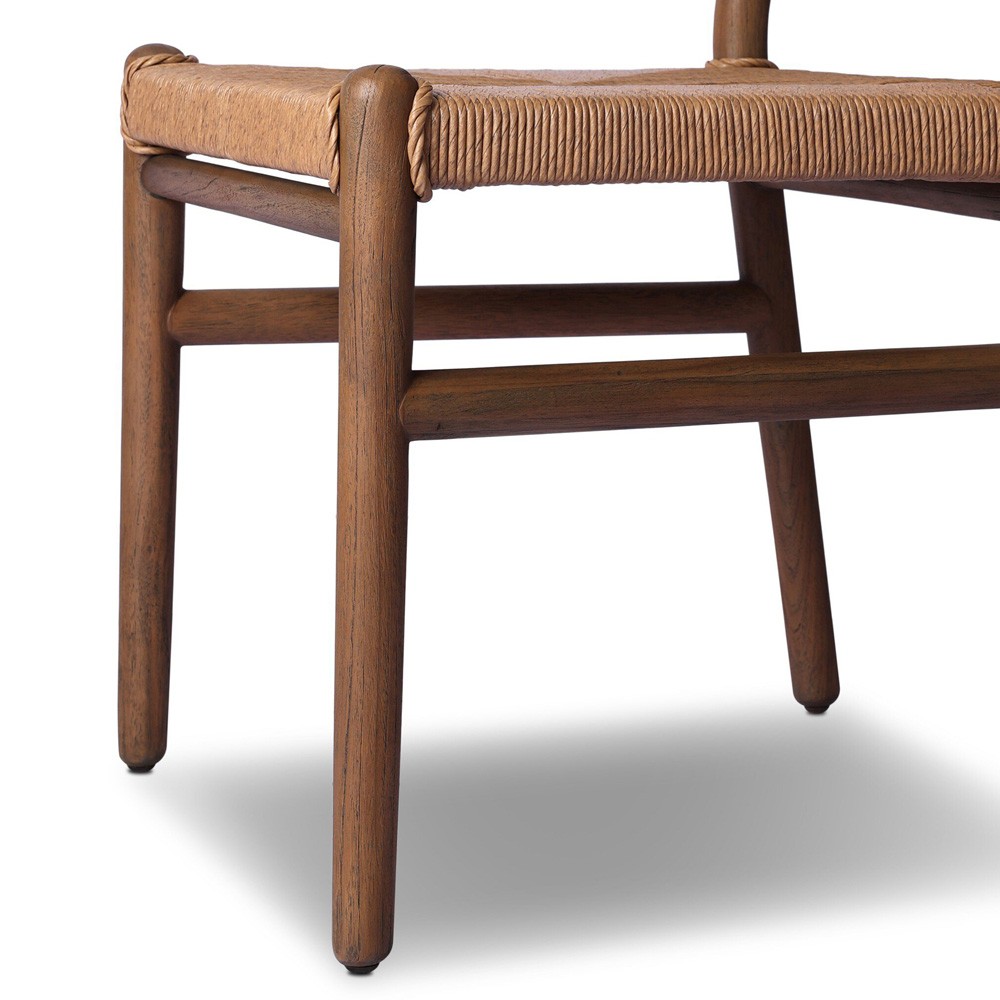 Hirom Updated Traditional Brown Wood Outdoor Dining Chair|