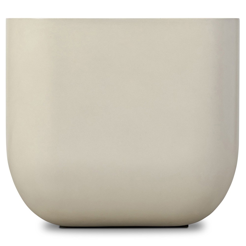 Yvonne Modern Classic White Concrete Outdoor Square Block End Table|