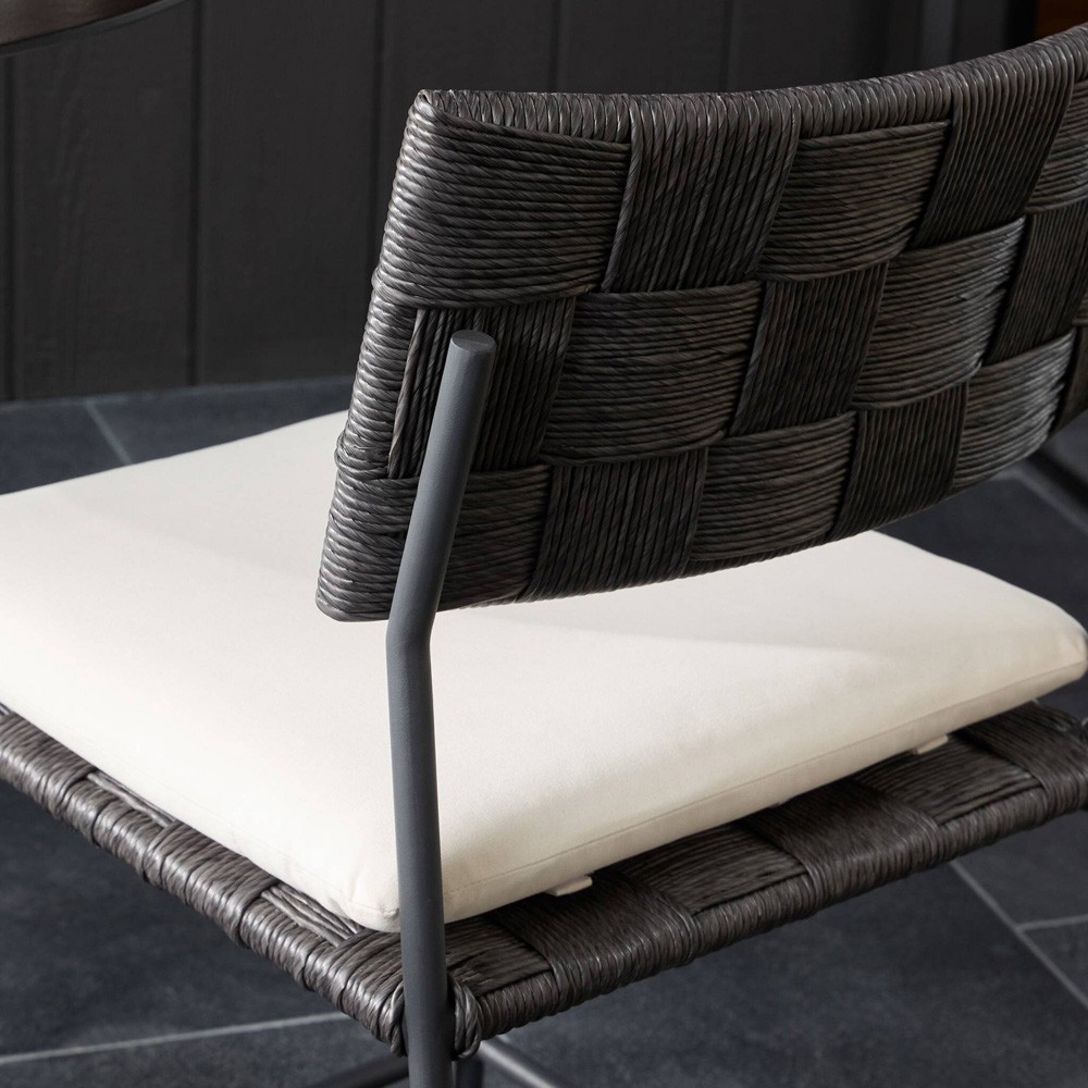 Lindsey Modern Classic Black Steel Outdoor Counter Stool|