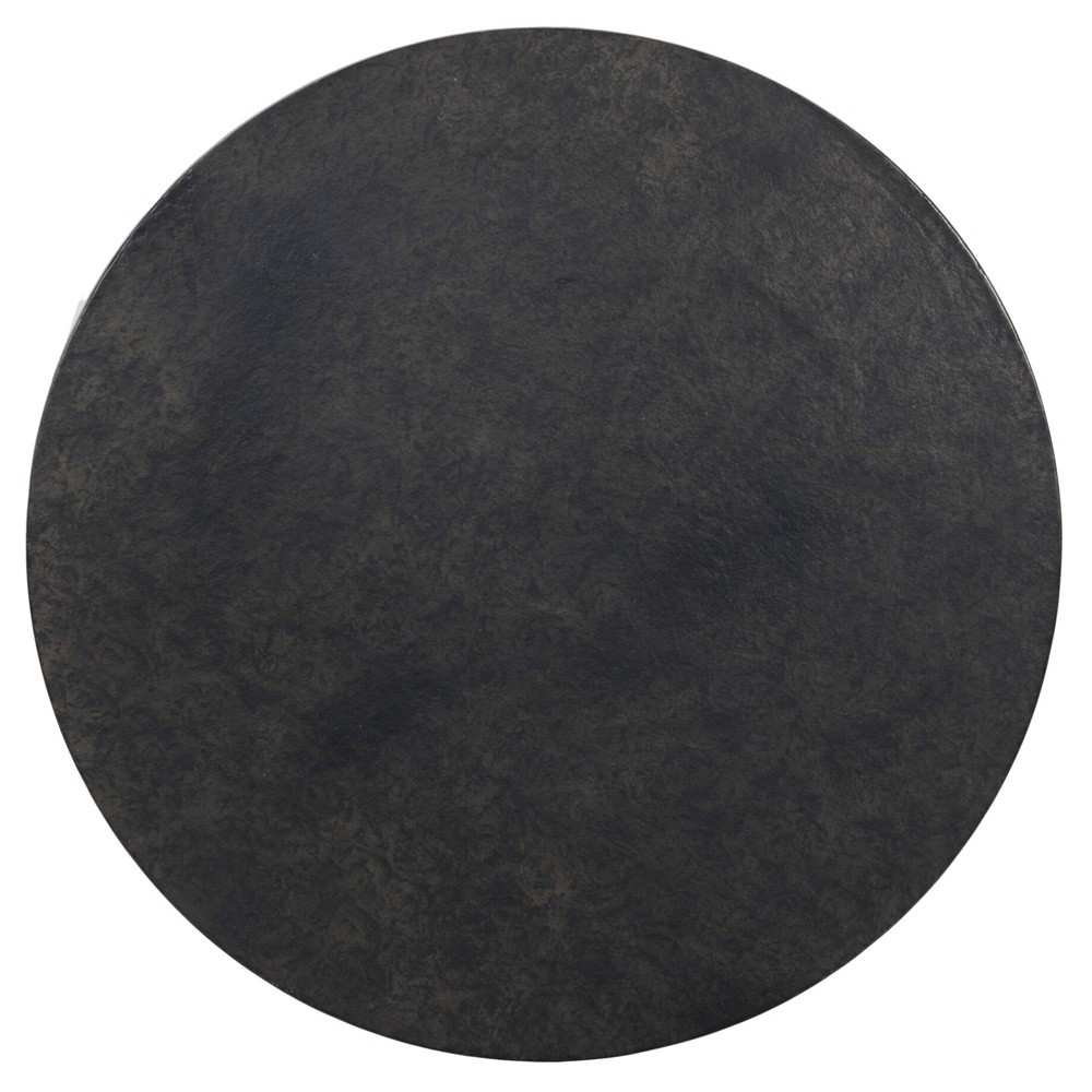 Malloy Updated Traditional Bronze Aluminum Round Outdoor Dining Table - 36"|