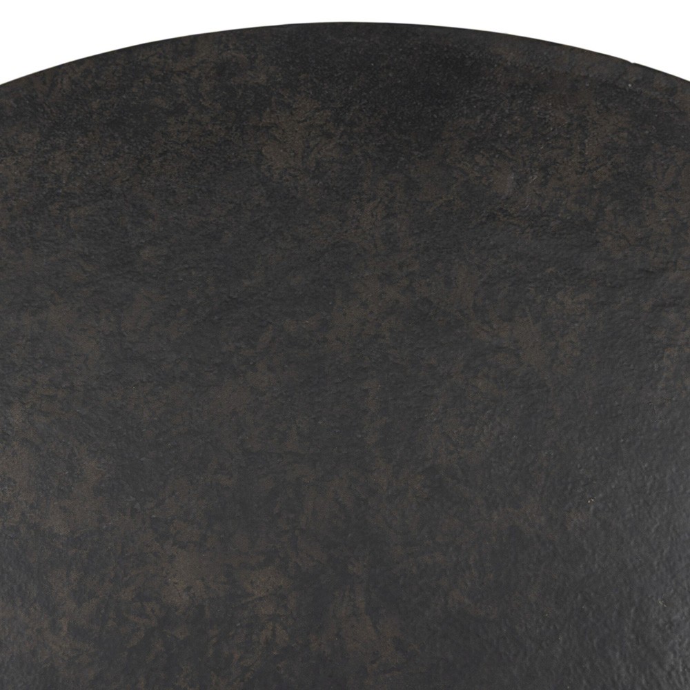 Malloy Updated Traditional Bronze Aluminum Round Outdoor Dining Table - 36"|