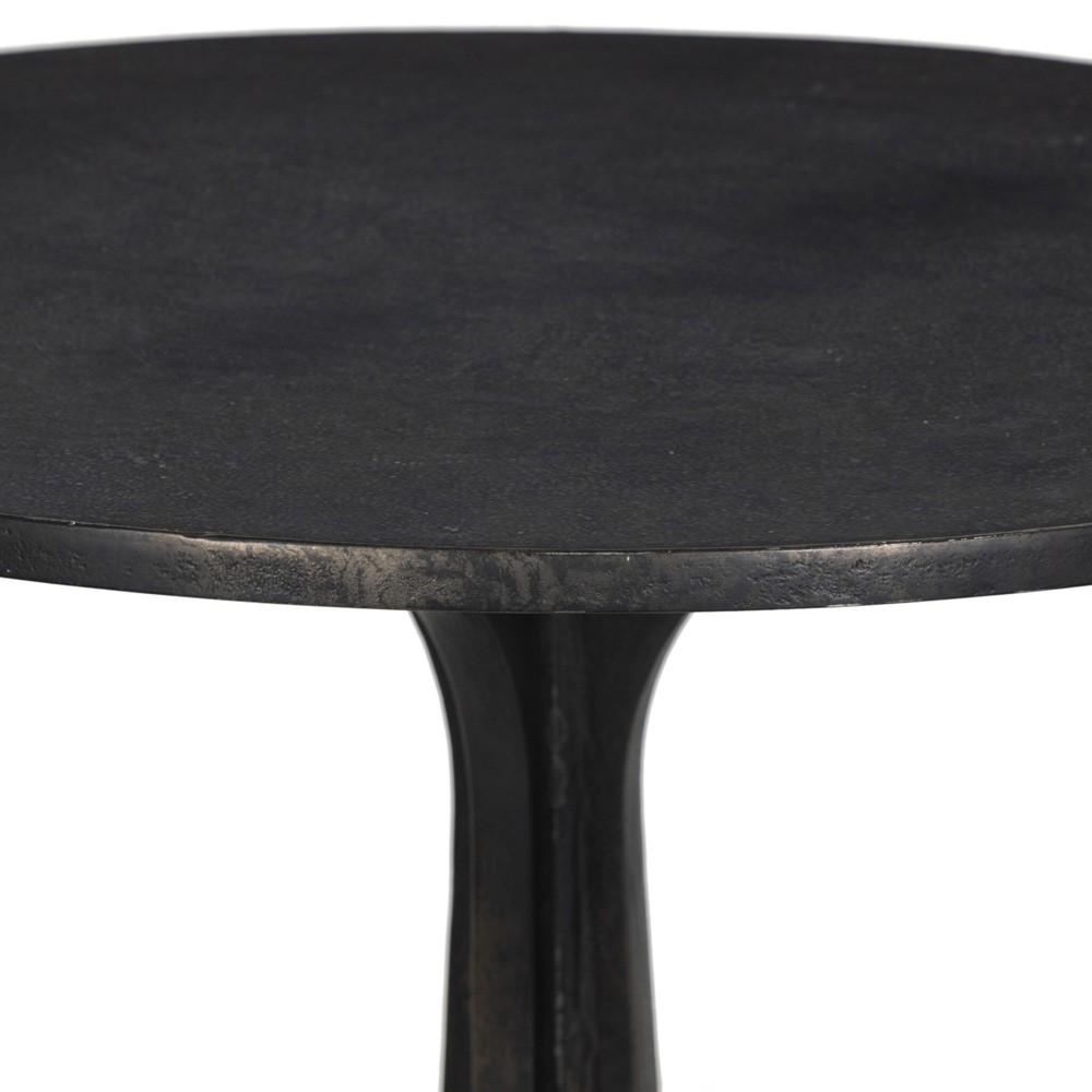 Malloy Updated Traditional Bronze Aluminum Round Outdoor Dining Table - 36"|