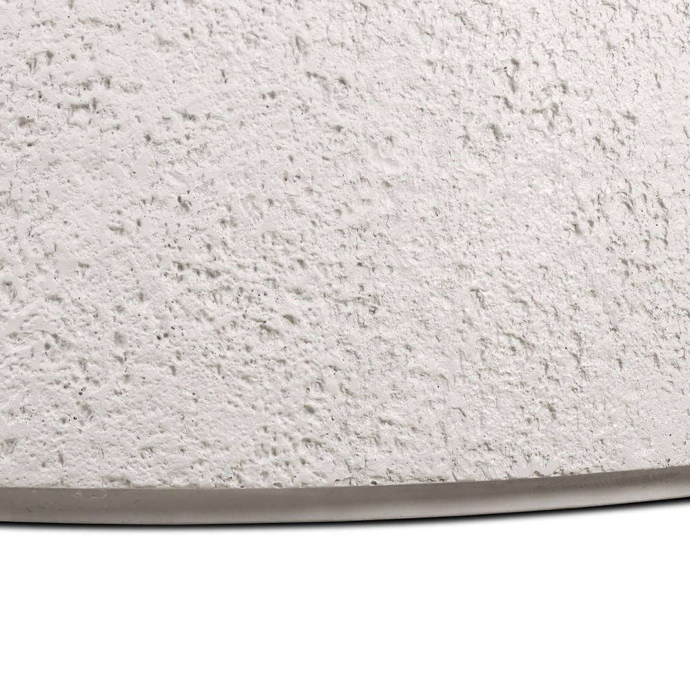 Lucienne Modern Classic White Concrete Round Outdoor Coffee Table|