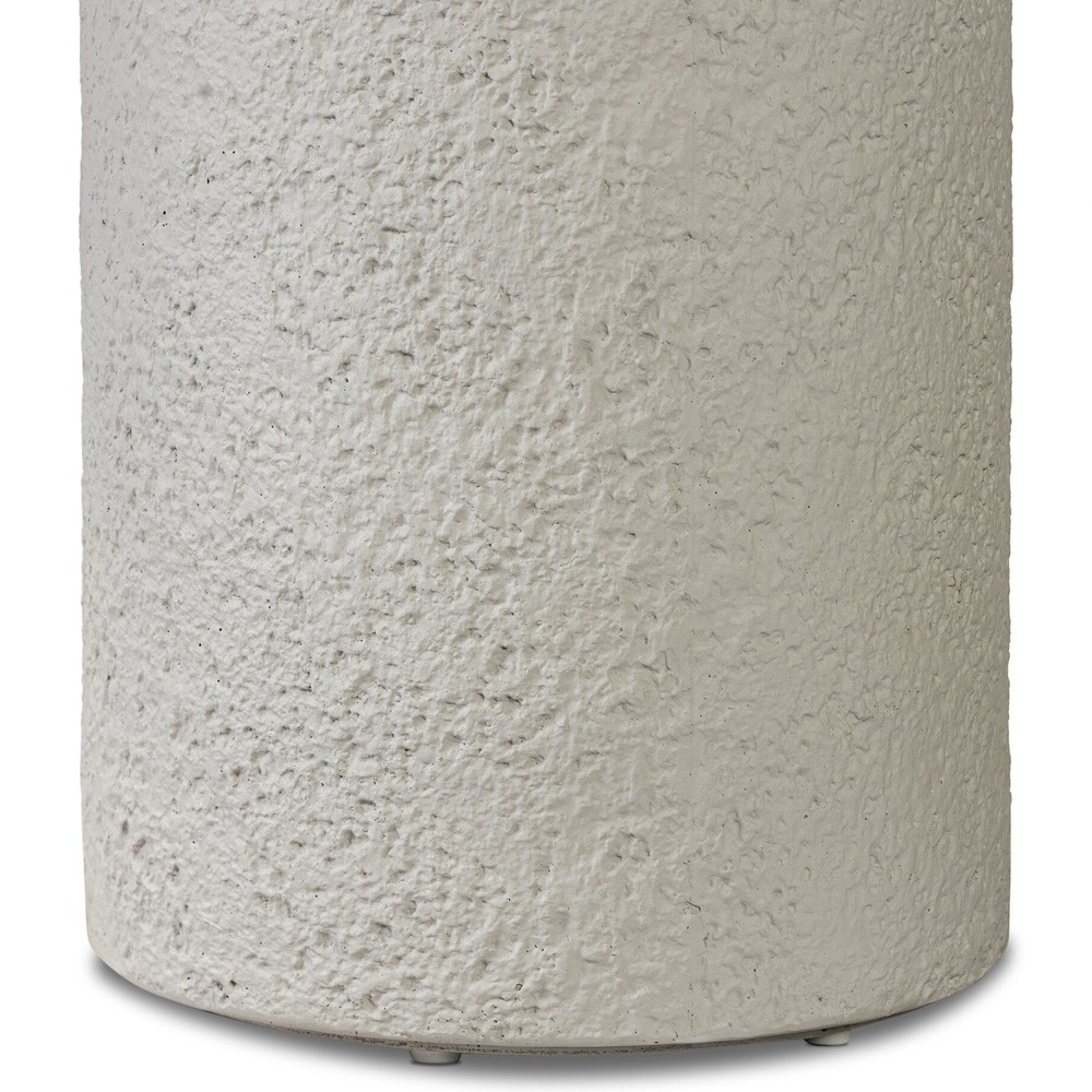 Lucienne Modern Classic White Concrete Round Outdoor Dining Table - 42"|