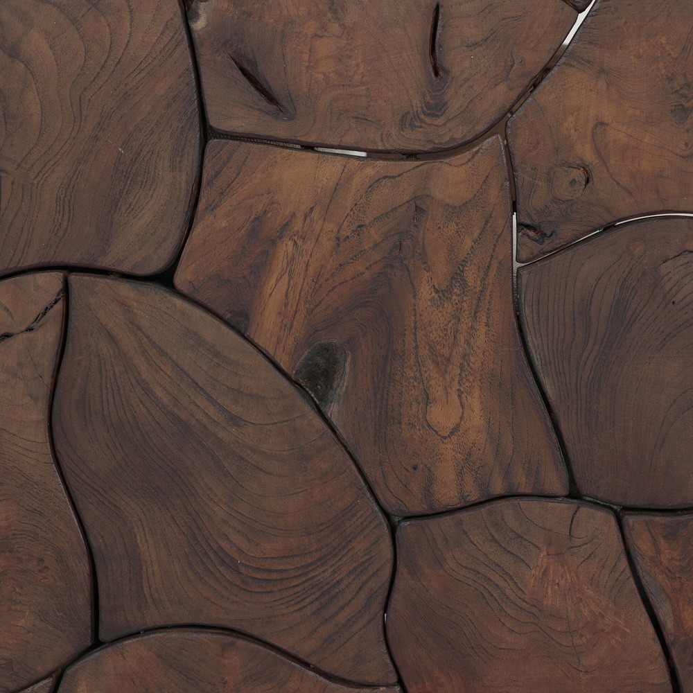 Ridge Rustic Lodge Dark Brown Teak Outdoor Lounge Arm Chair|