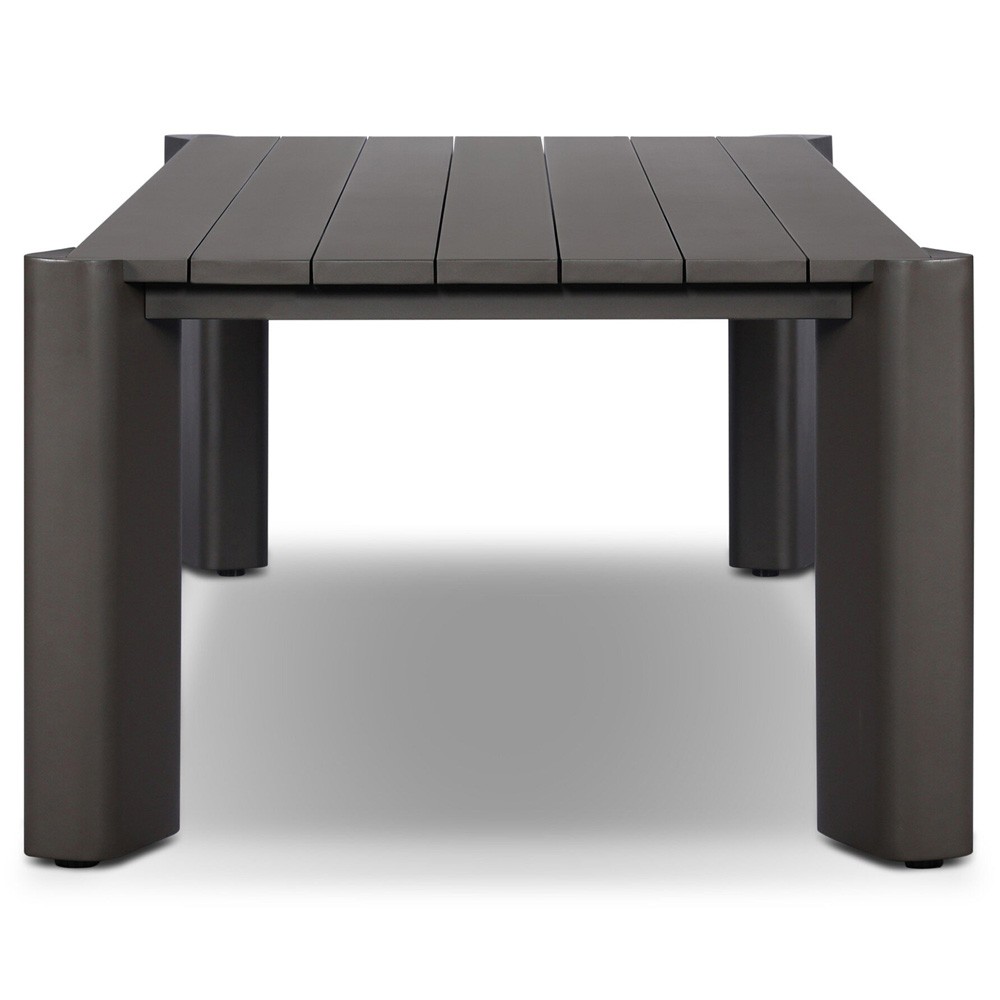 Soho Modern Classic Bronze Aluminum Rectangular Outdoor Dining Table - 106"|