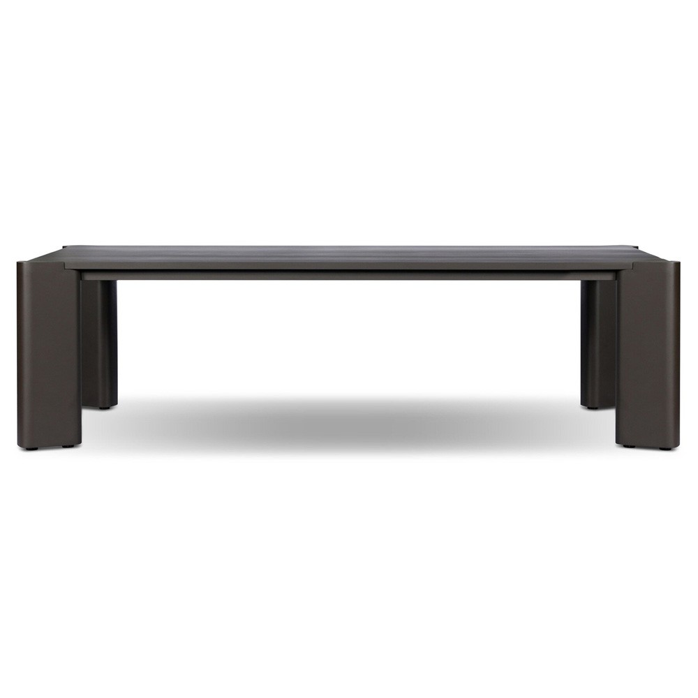 Soho Modern Classic Bronze Aluminum Rectangular Outdoor Dining Table - 106"|