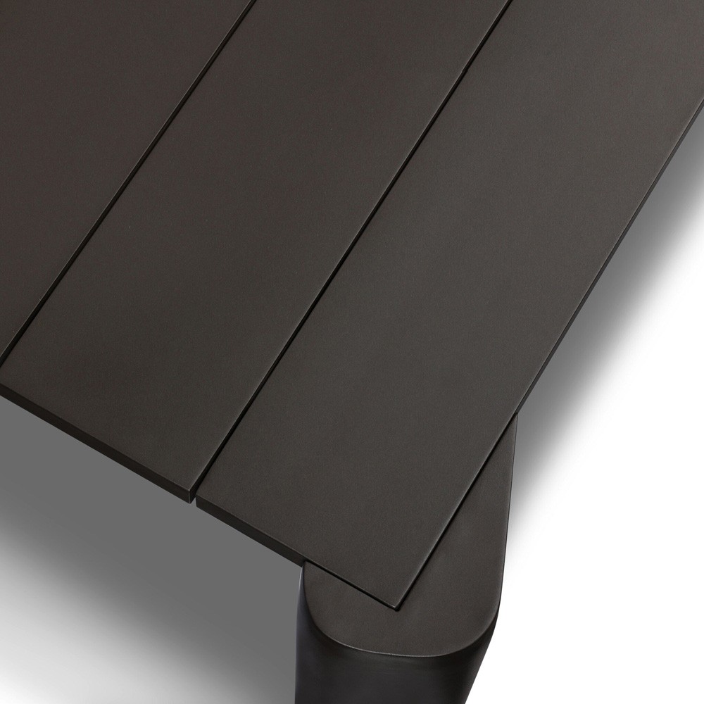 Soho Modern Classic Bronze Aluminum Rectangular Outdoor Dining Table - 106"|