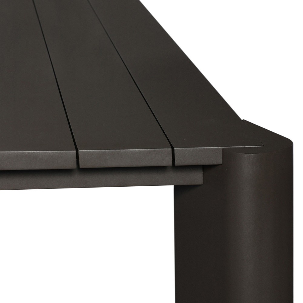 Soho Modern Classic Bronze Aluminum Rectangular Outdoor Dining Table - 106"|