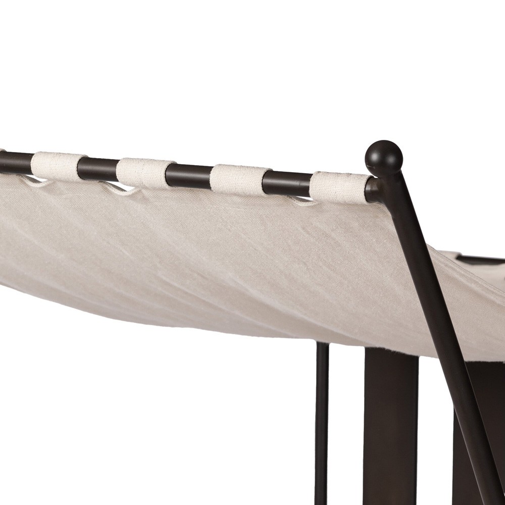 Gretchen French Country Bombay Flax Adjustable Outdoor Chaise Lounge|