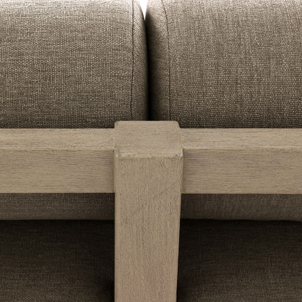 Laskin Modern Classic Brown Teak Corner Outdoor Sectional - 124"|