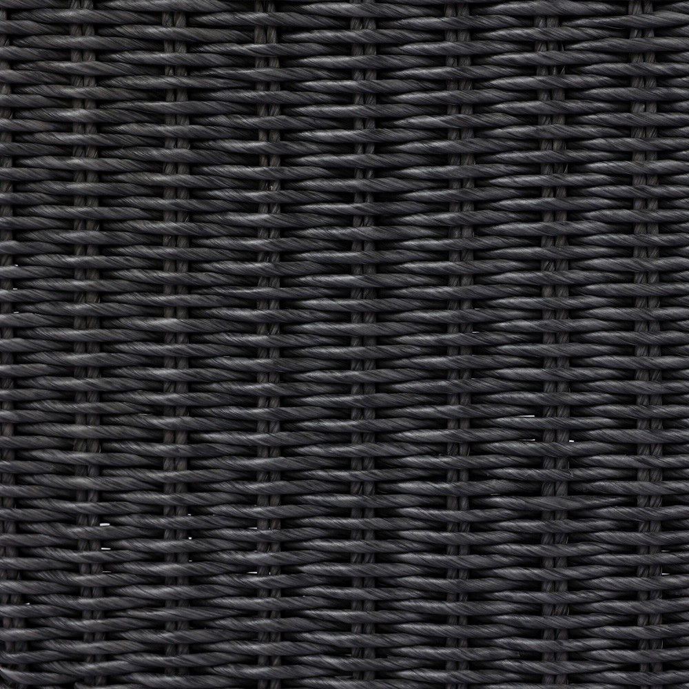 Worley Modern Classic Vintage Coal Woven Outdoor Dining Chair|