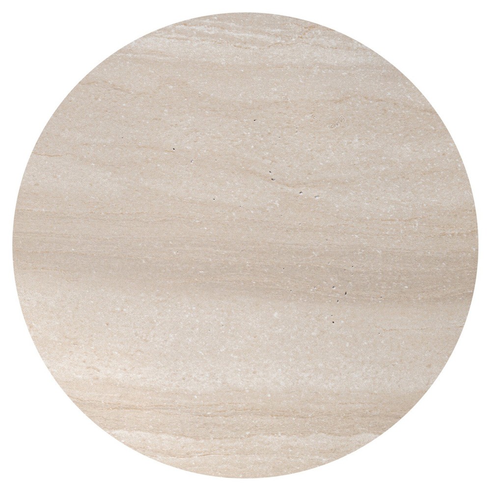 Ettis Veined Ivory Outdoor End Table|