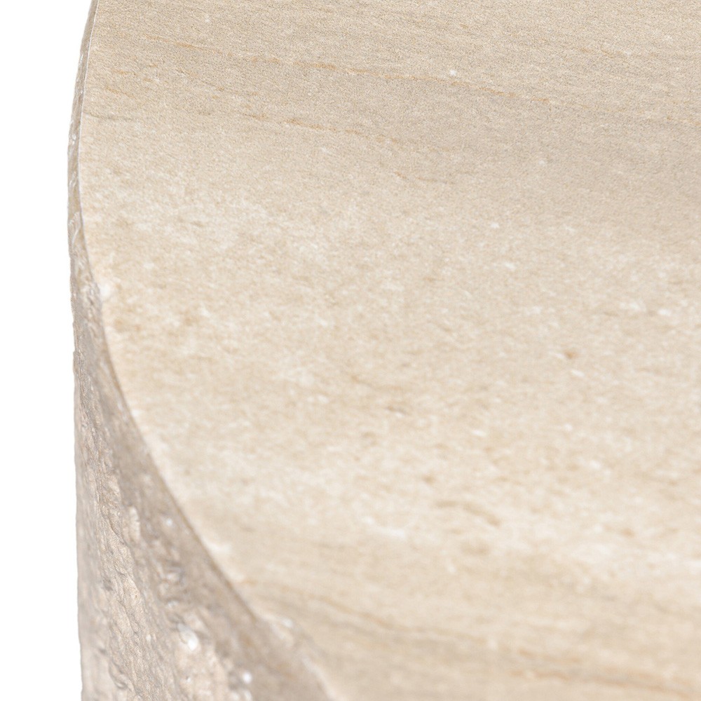 Ettis Veined Ivory Outdoor End Table|