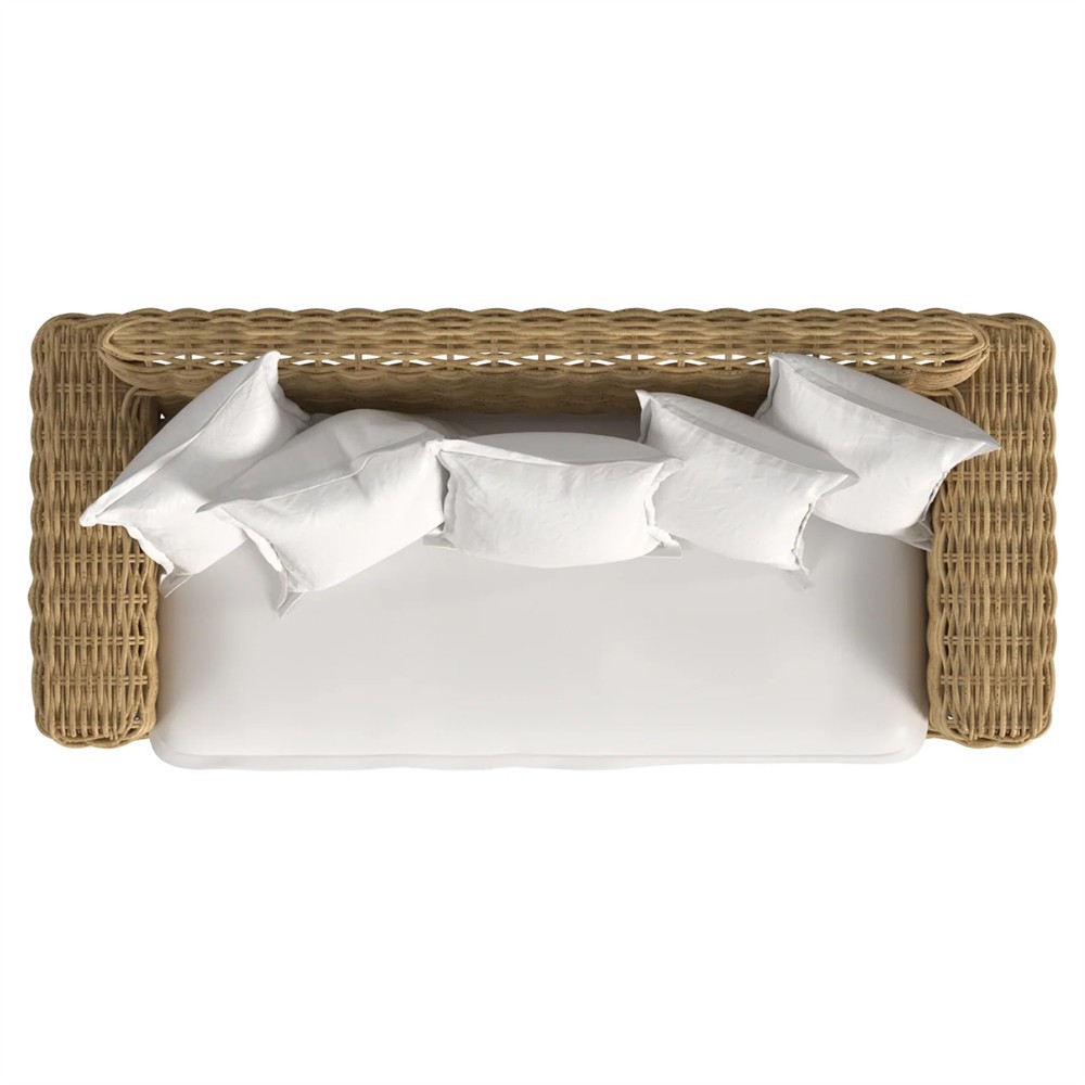 Astra Coastal Beach Soothe Pearl Sunbrella Woven Wicker Outdoor