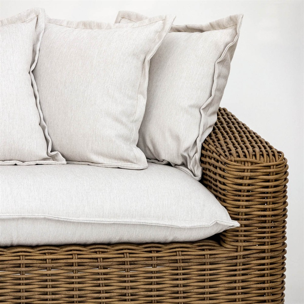 Astra Coastal Beach Soothe Pearl Sunbrella Woven Wicker Outdoor