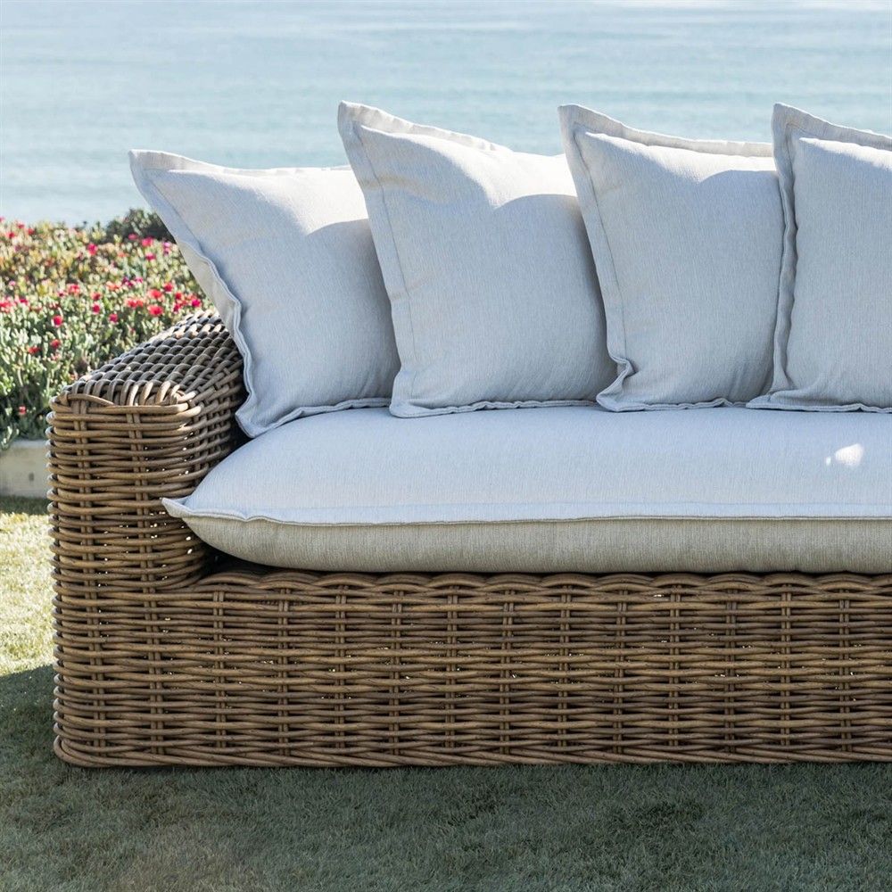 STdraft 六角スタビライズドウッドカレリアンバーチ Astra Coastal Beach Soothe Pearl Sunbrella Woven Wicker Outdoor