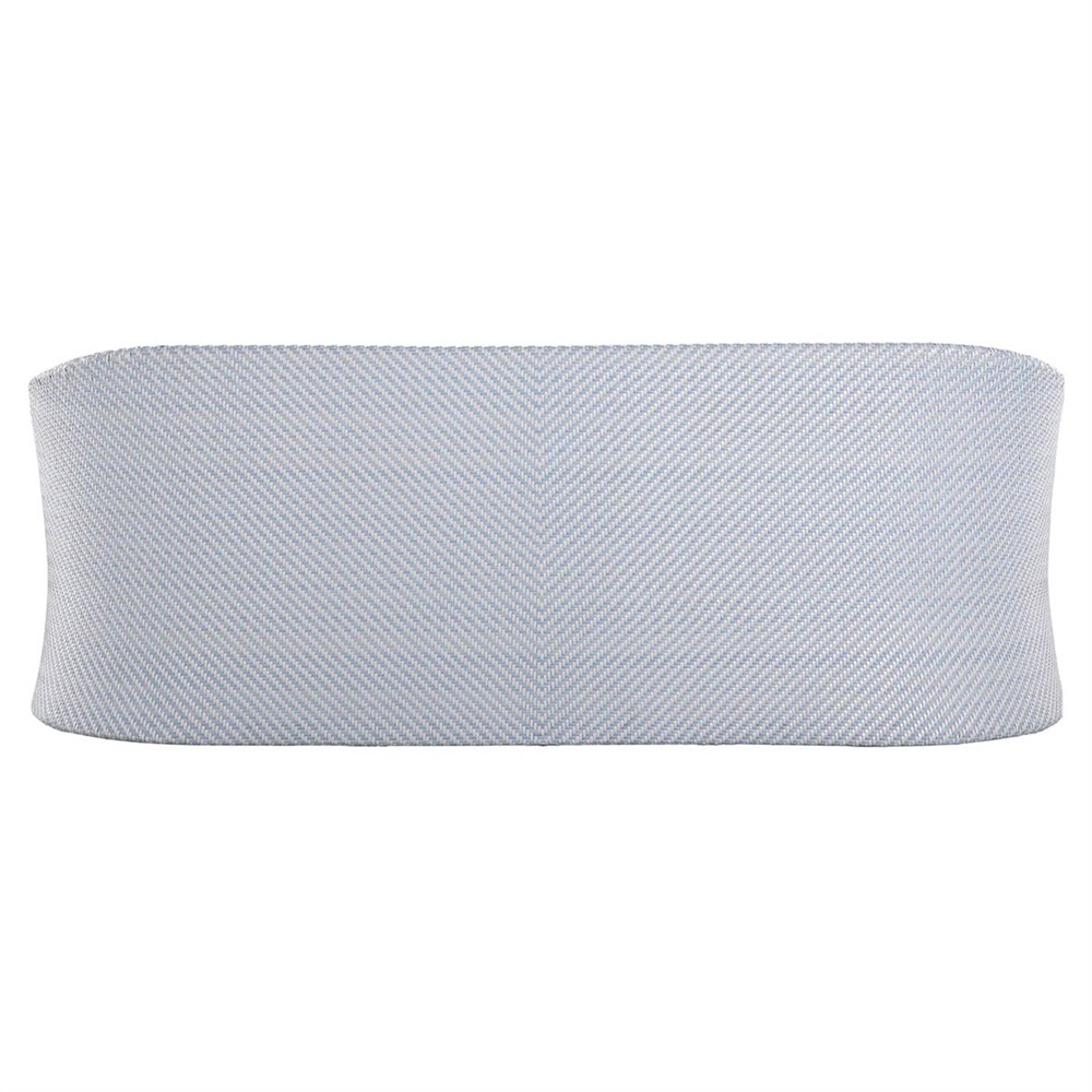 Bari Coastal Beach Blue Wicker Chevron Outdoor Sofa - 84"|