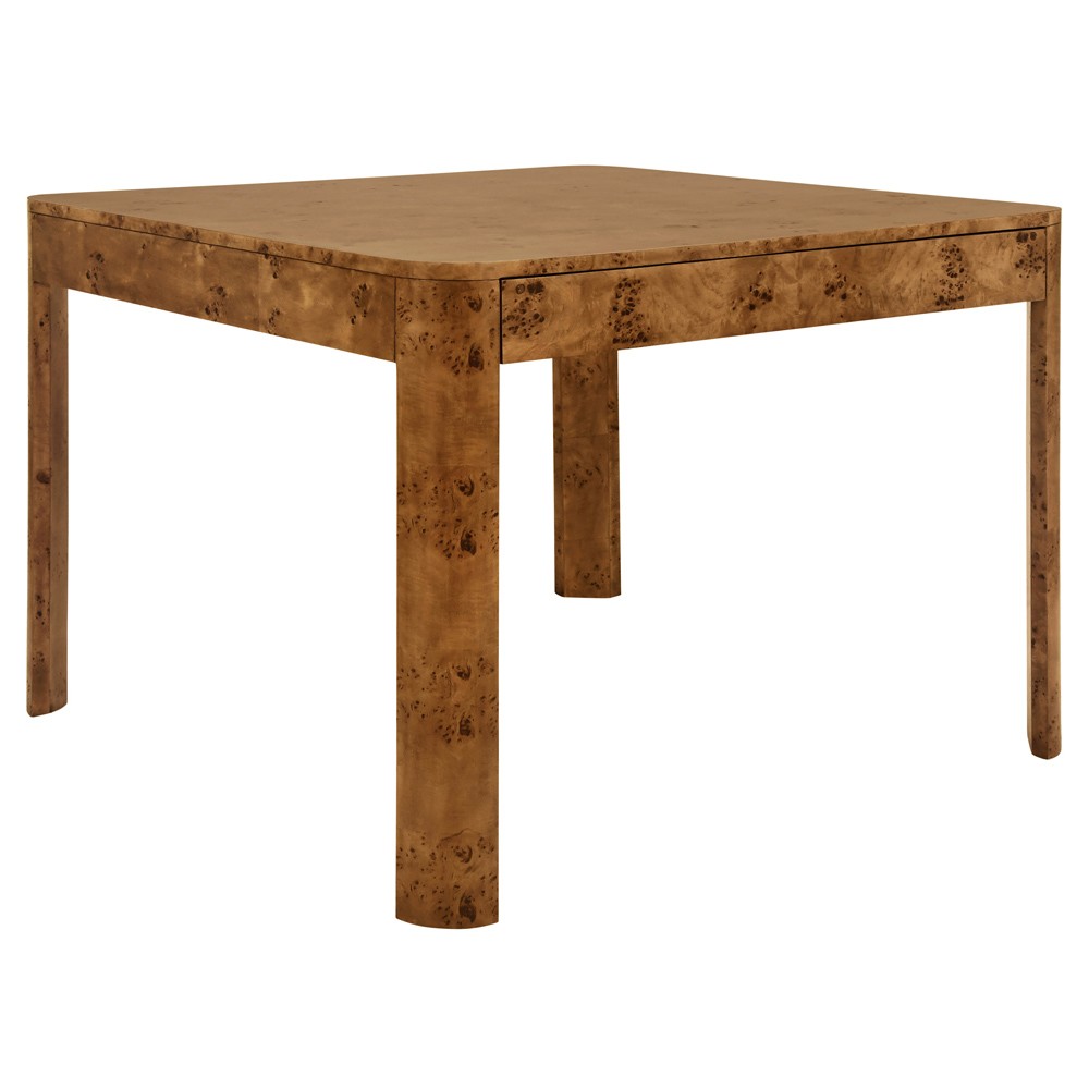 Worlds Away Jett Modern Classic Dark Brown Burl Game Table|