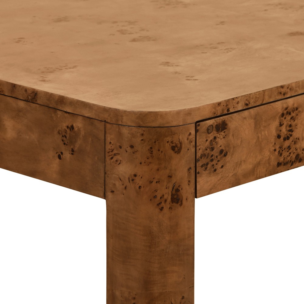 Worlds Away Jett Modern Classic Dark Brown Burl Game Table|