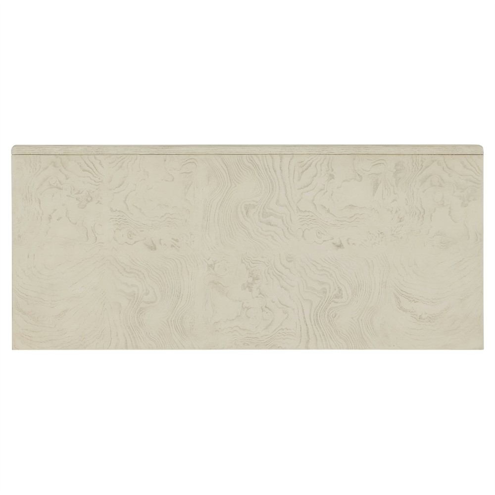 Marivelle Modern Classic Beige Ash Burl Wood Chest|