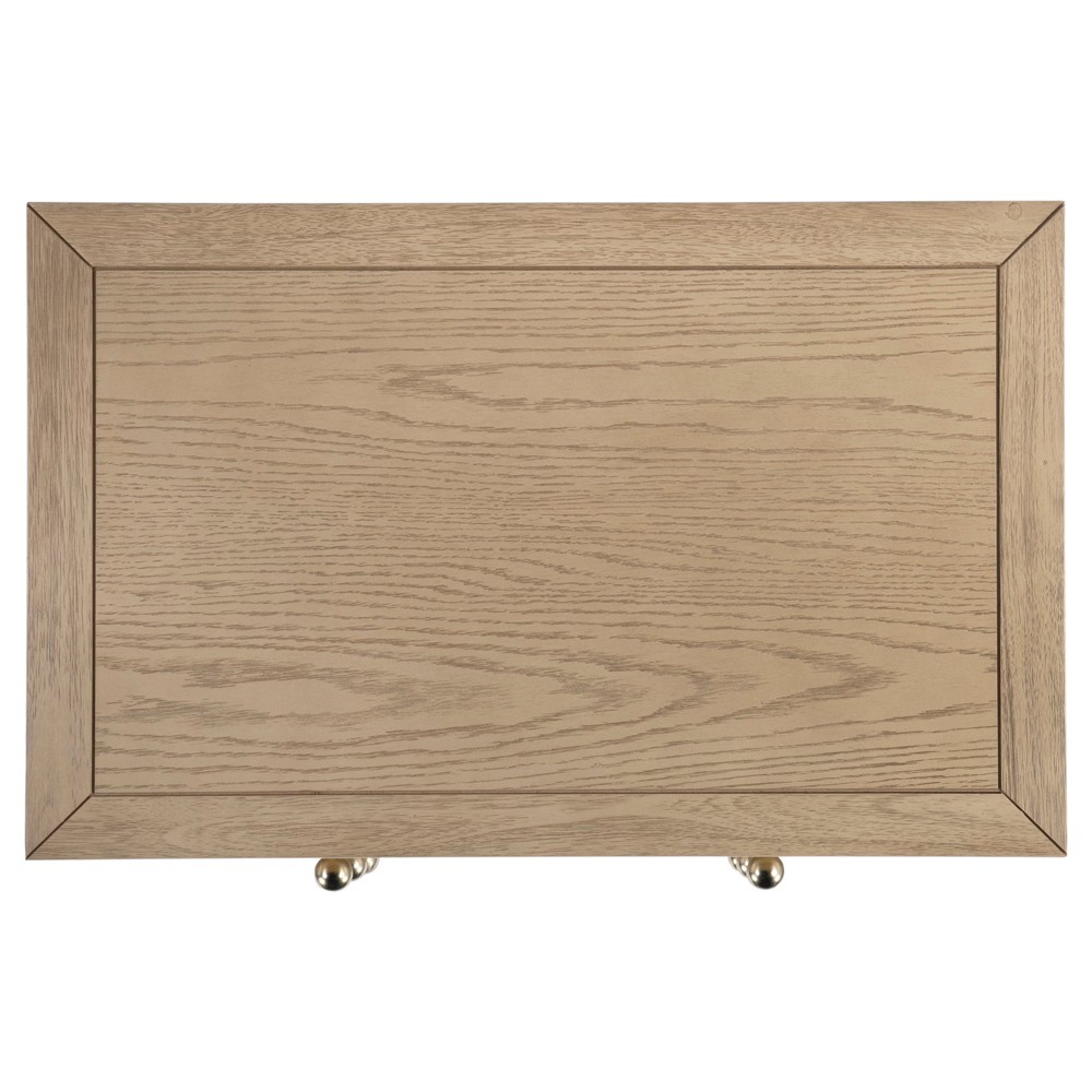 Shay Modern Classic Light Brown Acacia Wood Nightstand|