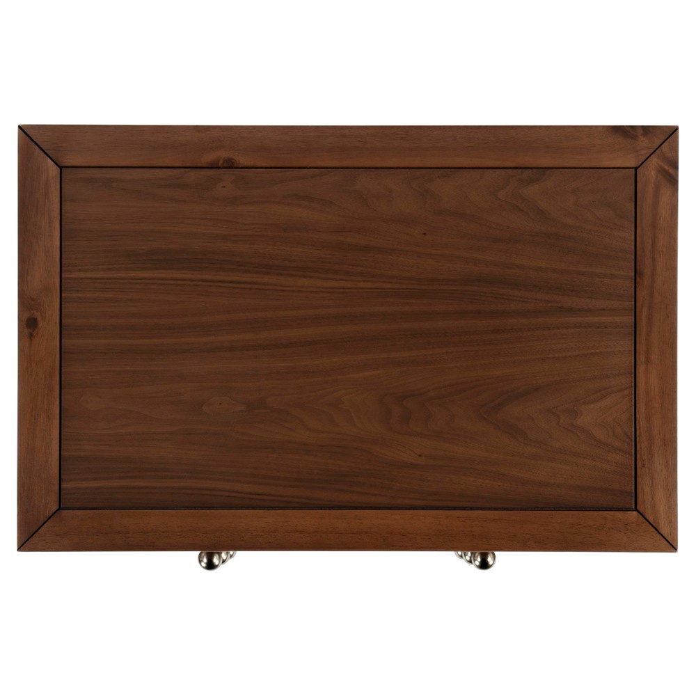 Shay Modern Classic Dark Brown Acacia Wood Nightstand|