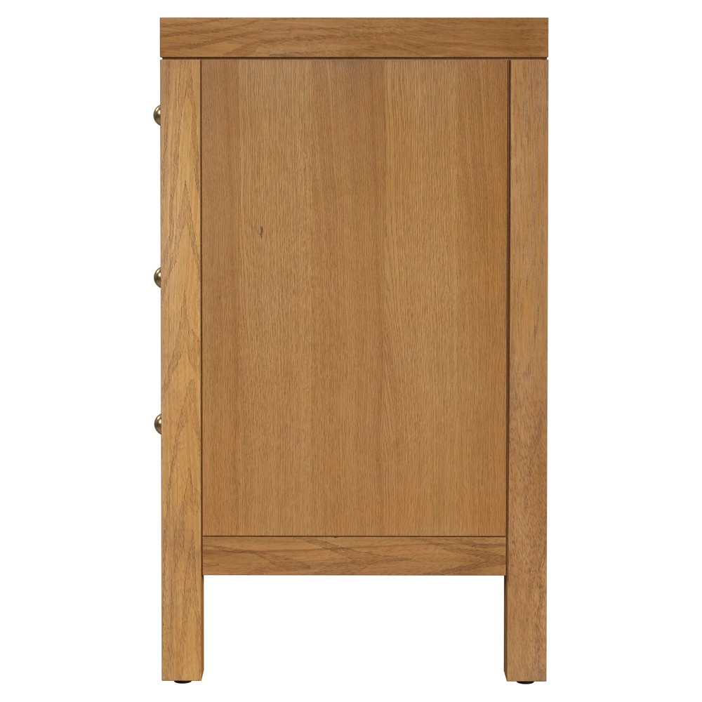 Shay Modern Classic Natural Oak Nightstand|