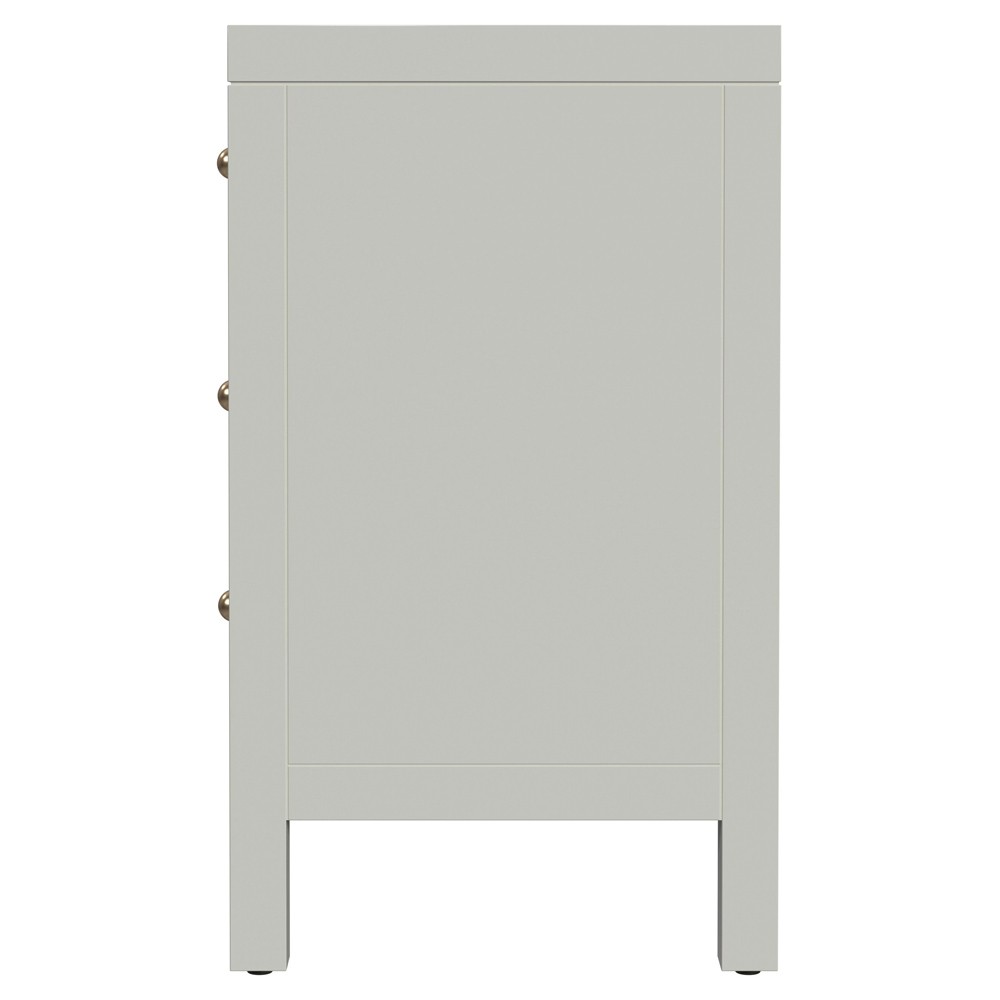 Shay Modern Classic Sage Green Acacia Wood Nightstand|
