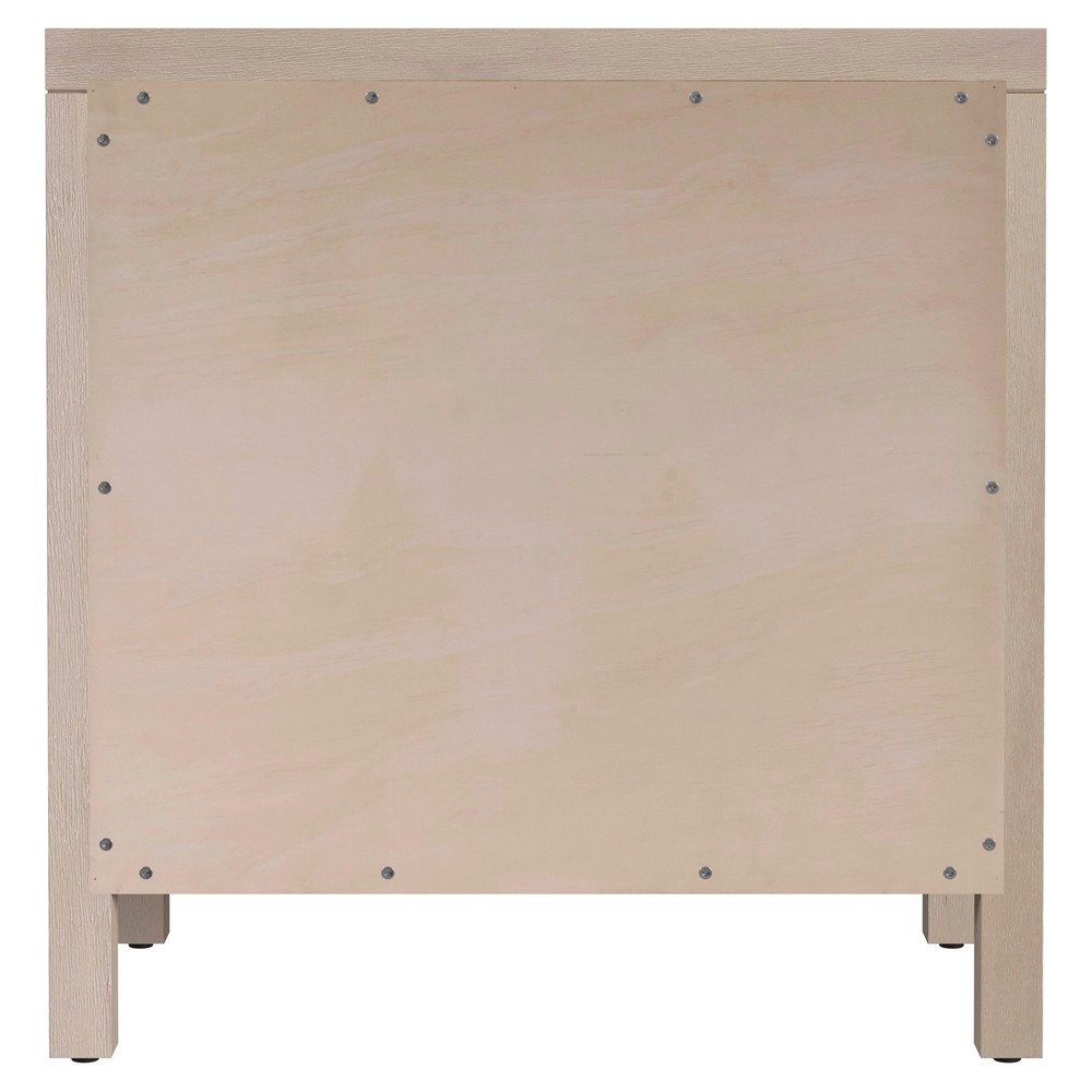 Shay Modern Classic Taupe Acacia Wood Nightstand|