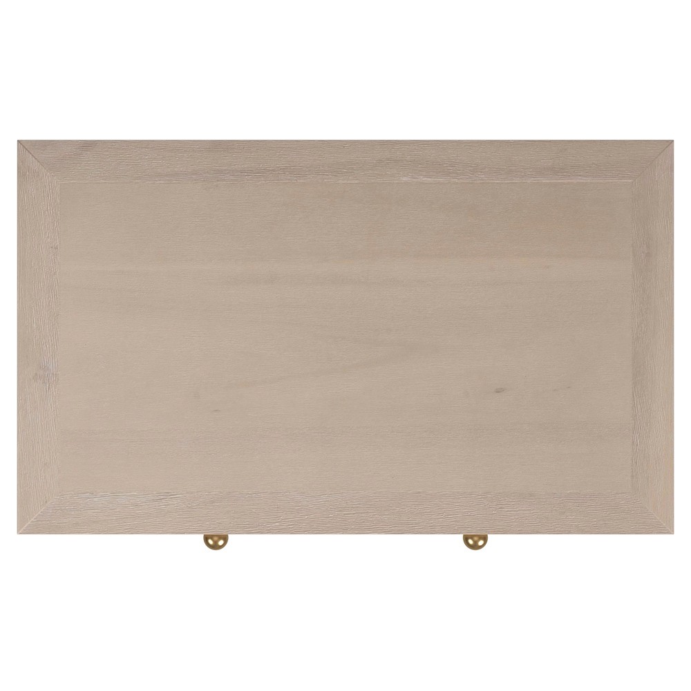 Shay Modern Classic Taupe Acacia Wood Nightstand|