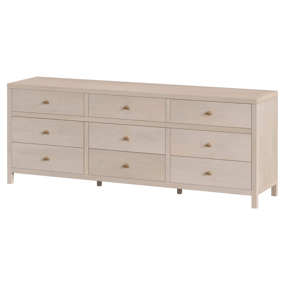 Shay Modern Classic Taupe Acacia Wood Dresser|