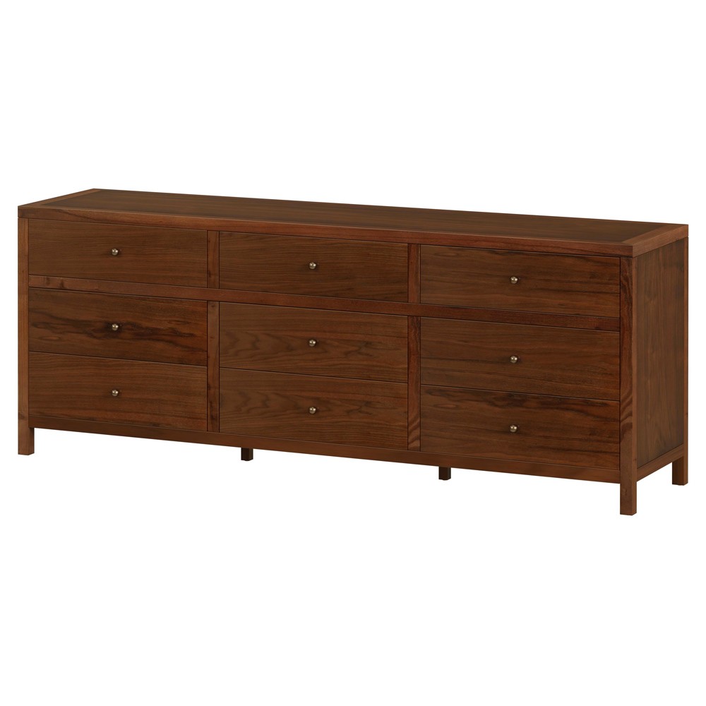 Shay Modern Classic Dark Brown Acacia Wood Dresser|
