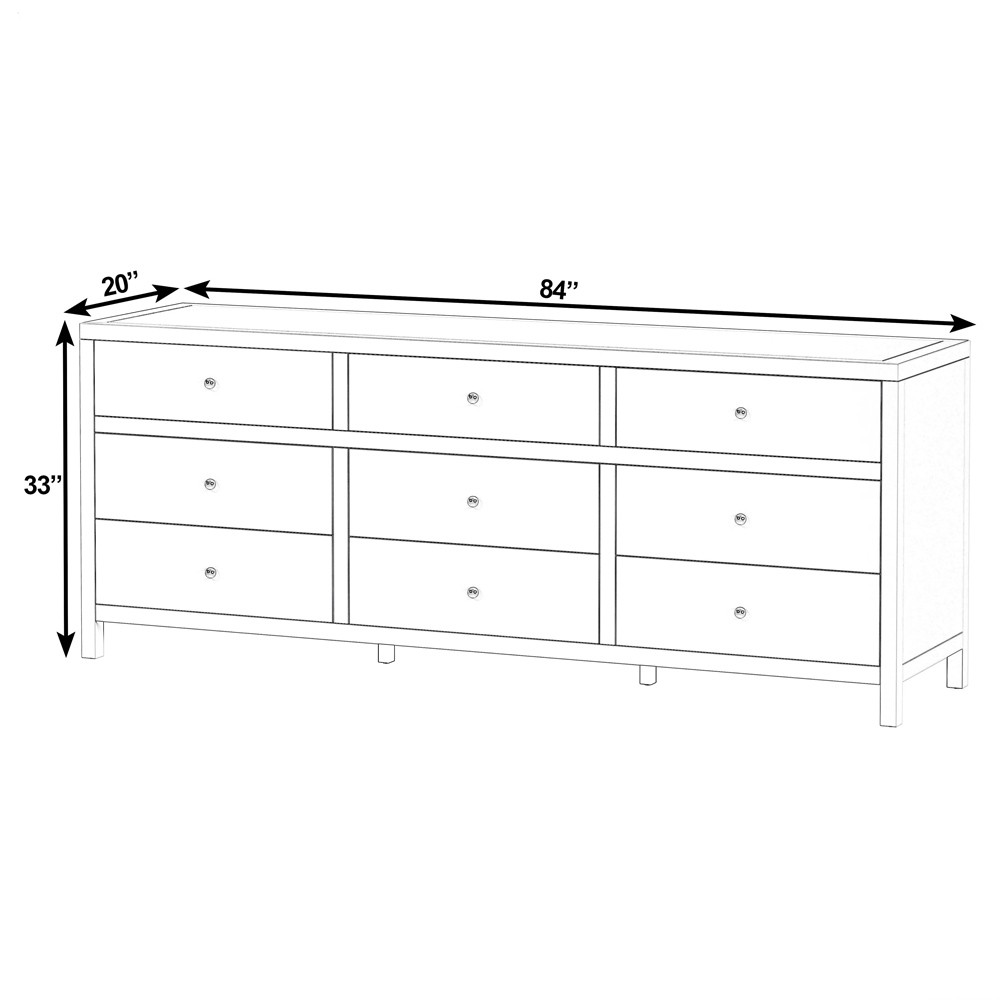 Shay Modern Classic Dark Brown Acacia Wood Dresser|