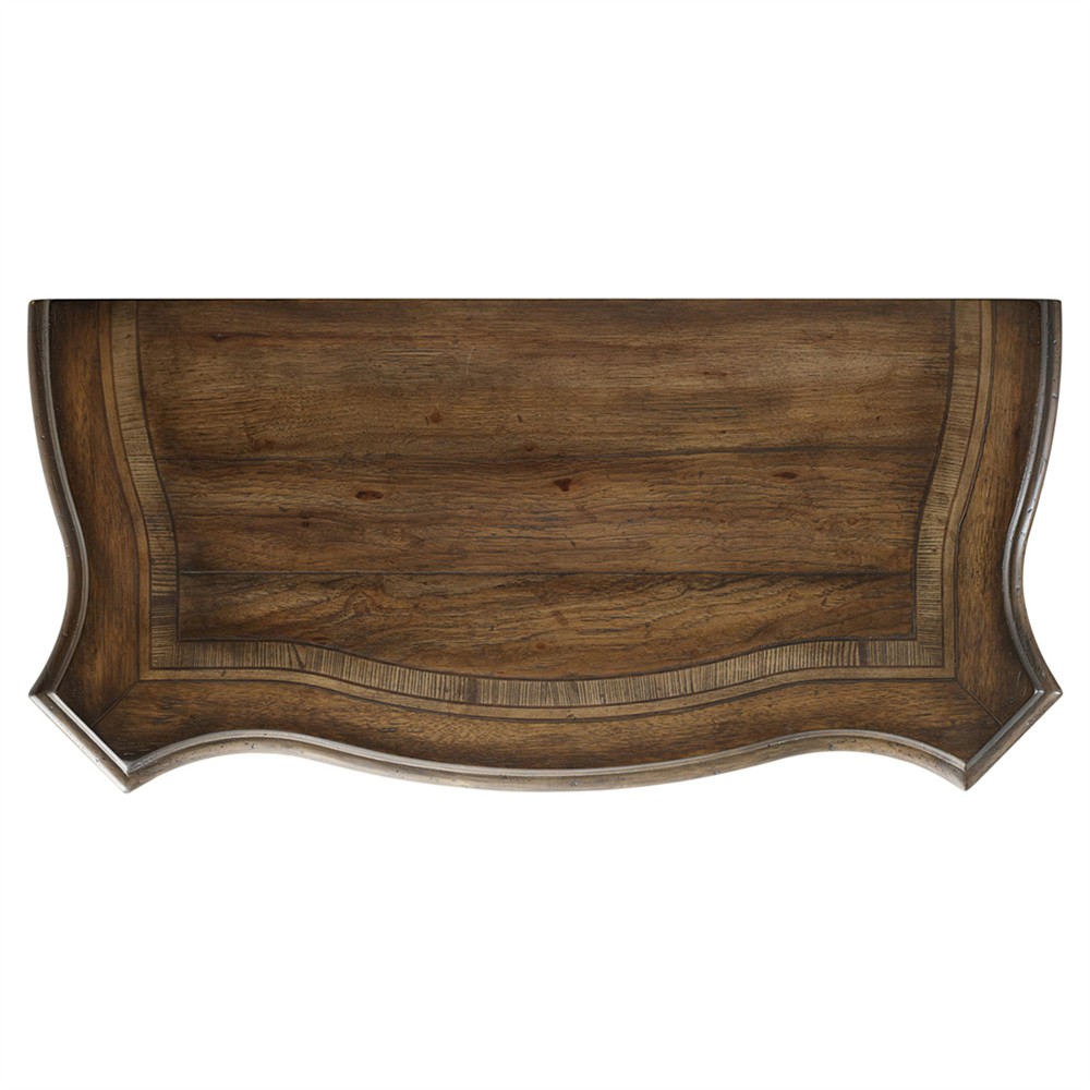 Riley French Country Distressed Brown Wood Tall Chest Dresser|