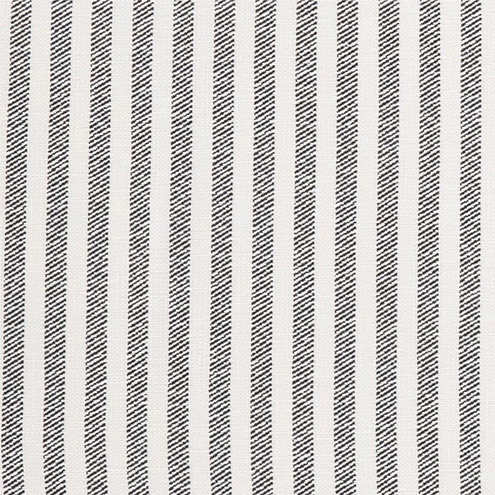 Delphine French Black Striped Sunbrella White Aluminum Scalloped Outdoor Chaise|