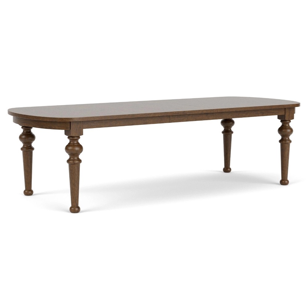Callum Updated Traditional Brown Wood Oval Extendable Dining Table - 90-108"|