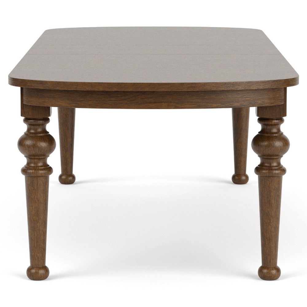 Callum Updated Traditional Brown Wood Oval Extendable Dining Table - 90-108"|