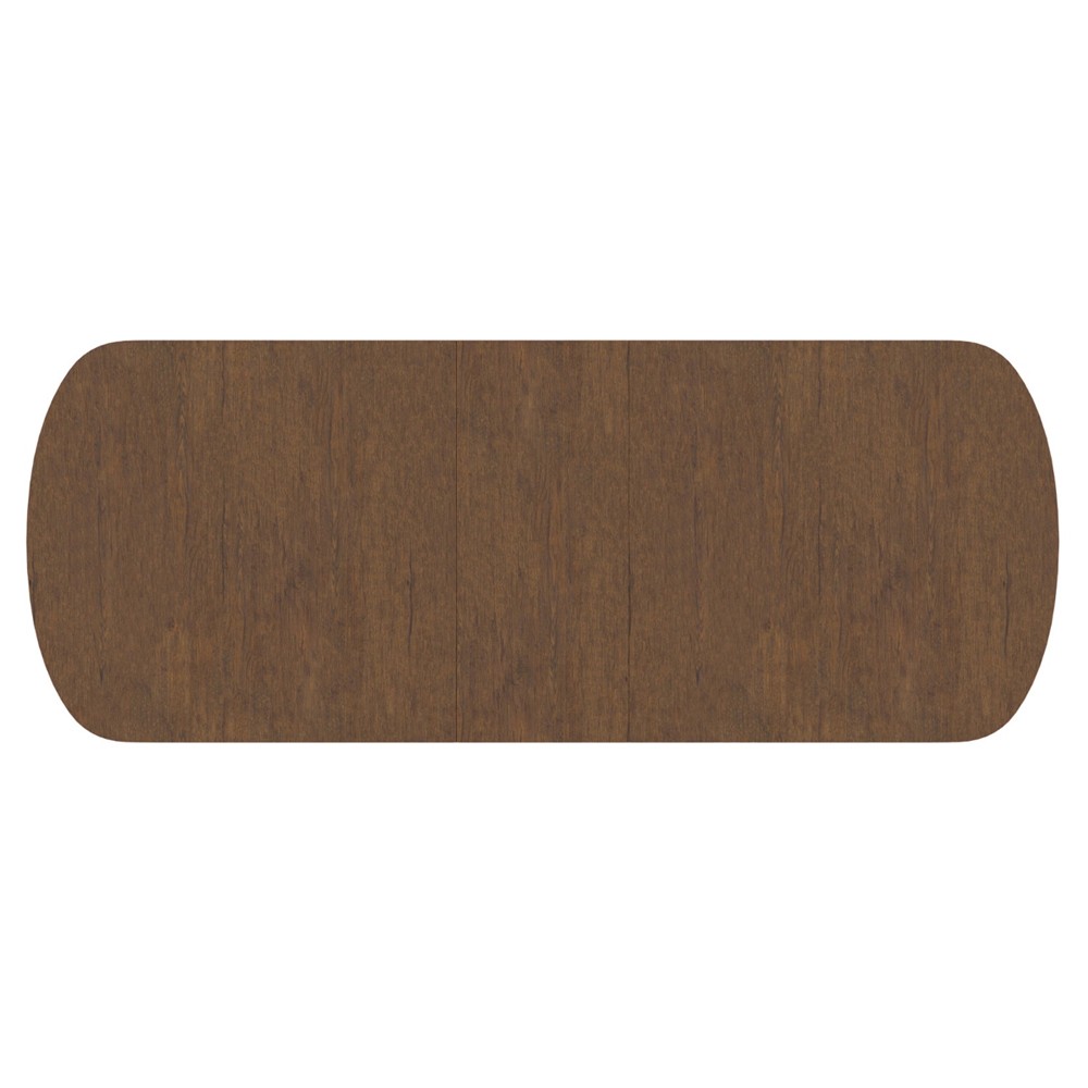 Callum Updated Traditional Brown Wood Oval Extendable Dining Table - 90-108"|