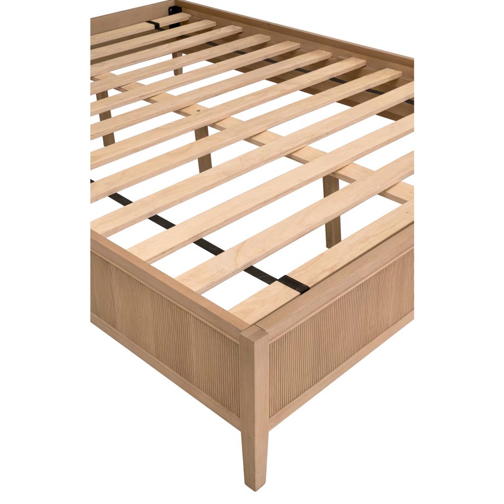 Mira Coastal Beach Natural Oak Bed - Queen|