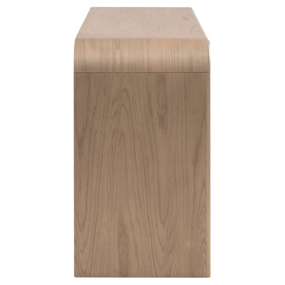 Delphira Coastal Beach Natural Oak Woven Cane Double Dresser|