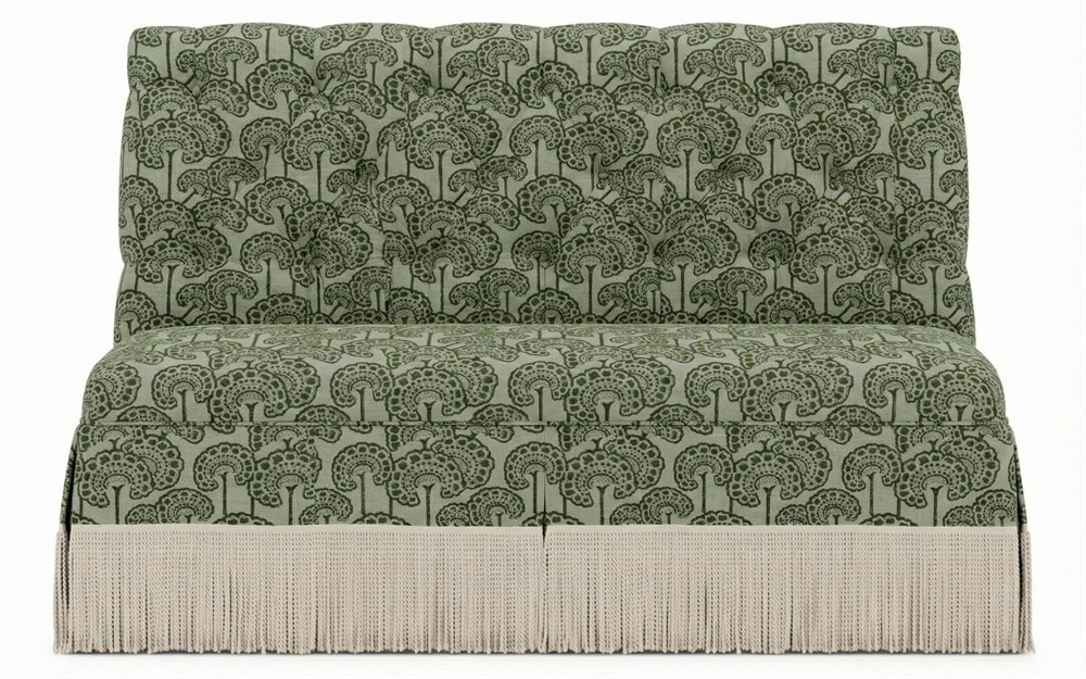 Nicolas Artichoke Linen Floral Banquette|