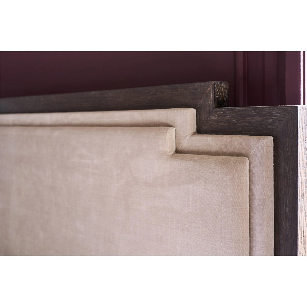 Shara Modern Classic Brown Oak Bed - Queen|