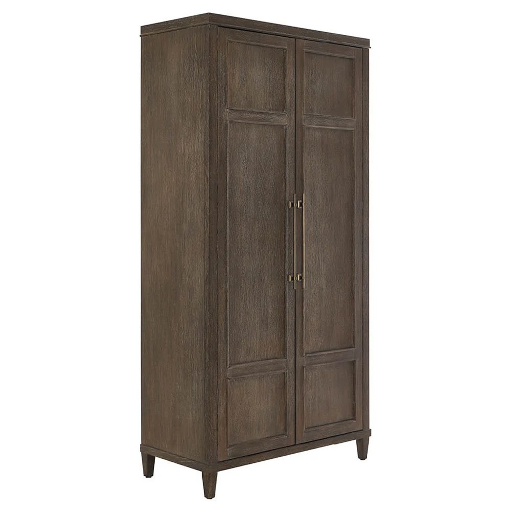 Shara Modern Classic Brown Oak Armoire|